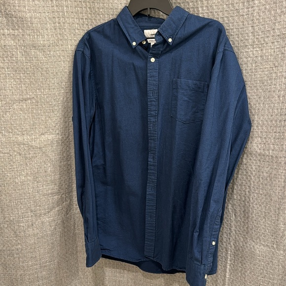 Sonoma Large (L) Modern Fit Men’s Button Down Dress Shirt - Blue - Picture 2 of 5